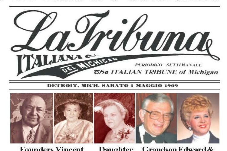 la tribuna historic masthead and headshots of the founders and publishers