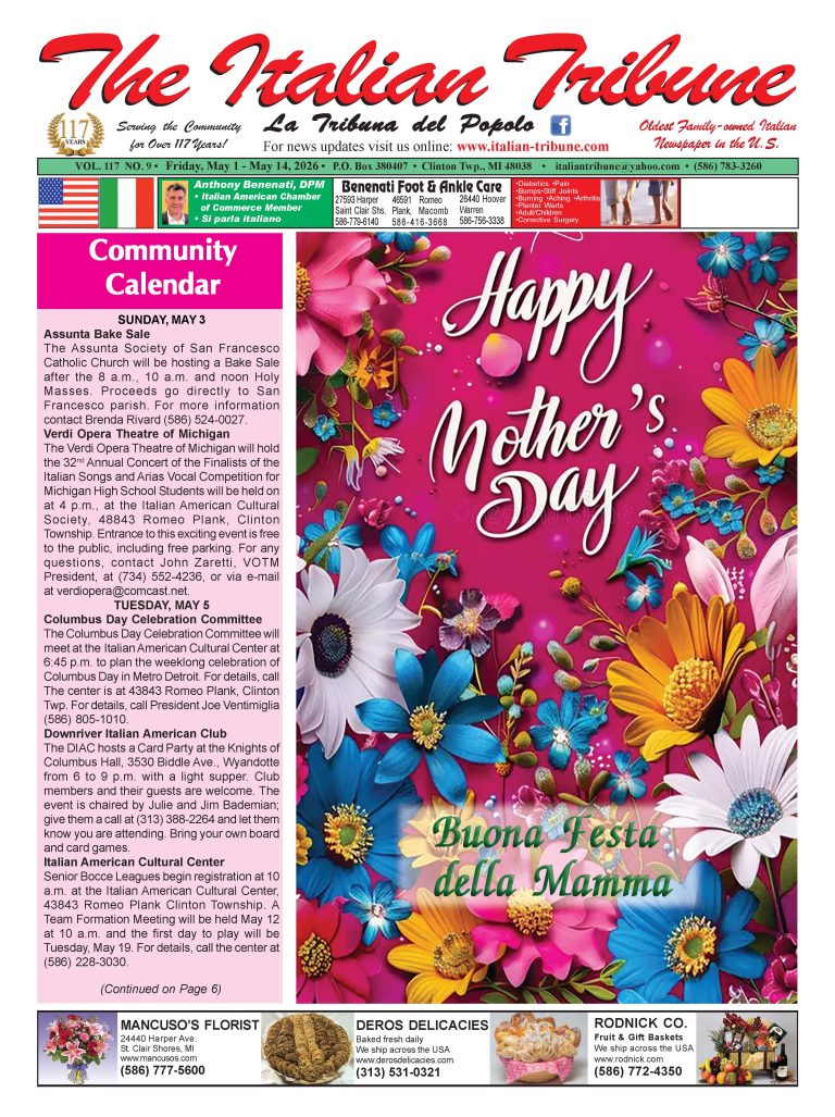Mothers Day Issue Front Page