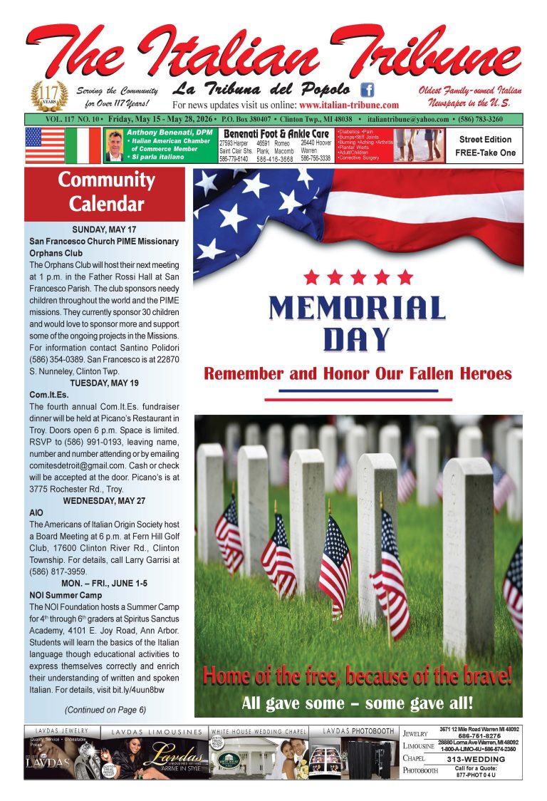 Memorial Day Issue Front Page