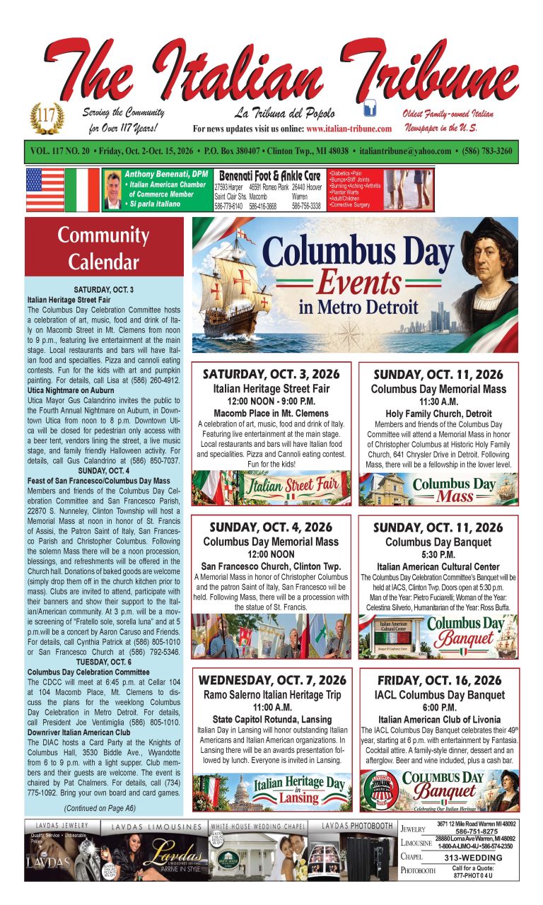 COLUMBUS DAY/WEEK 2026